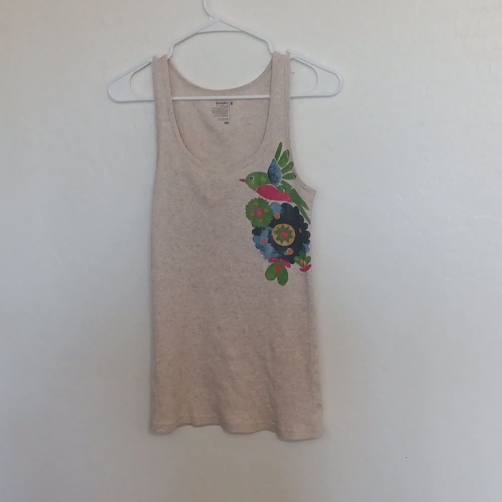 Old Navy Tan Striped Top